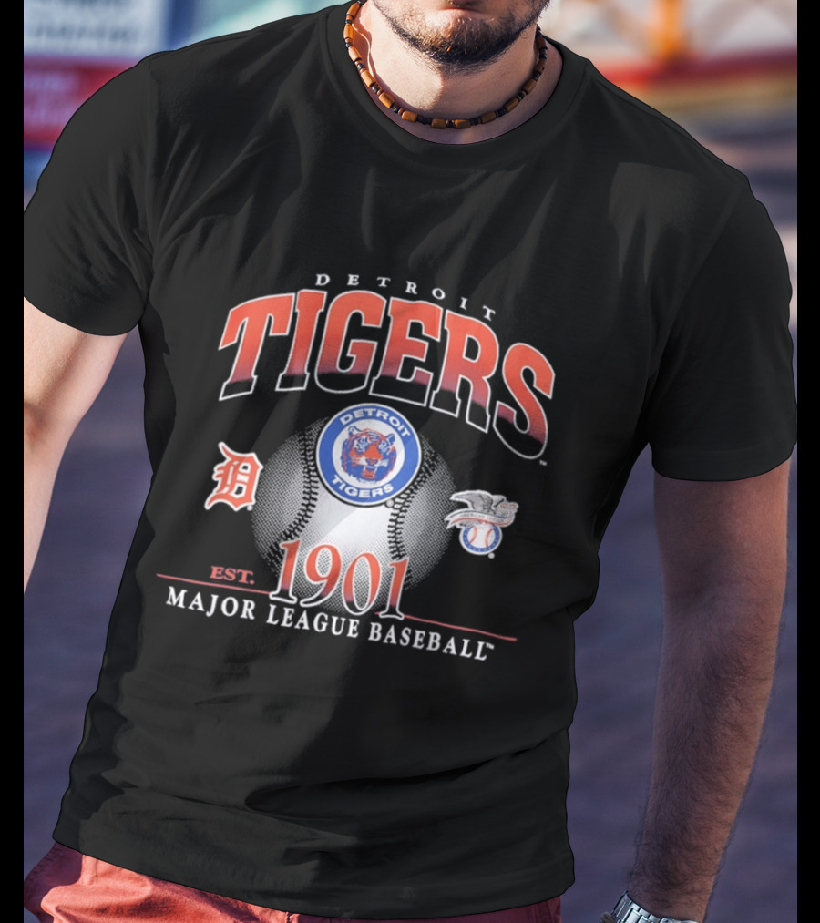 Detroit Tigers Est 1901 MLB Baseball T-Shirt