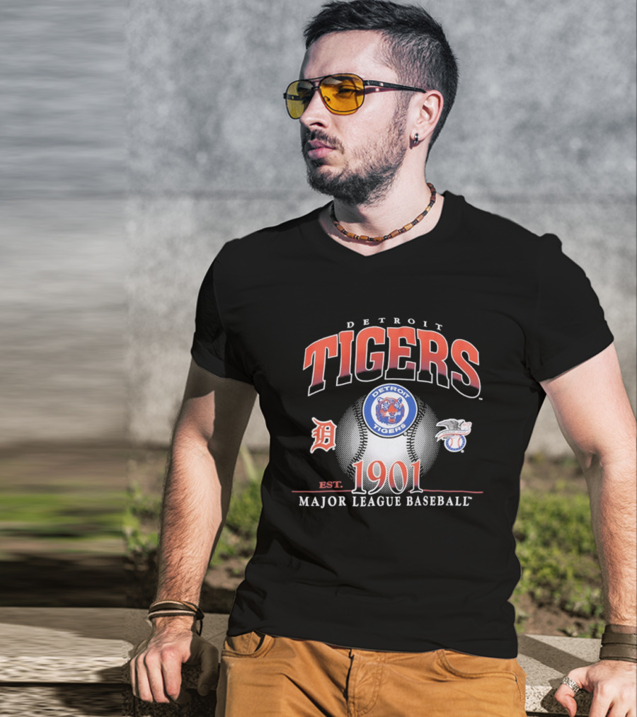 Detroit Tigers Est 1901 MLB Baseball T-Shirt