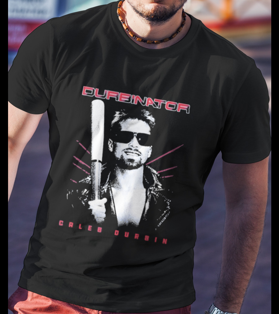 Durbinator Caleb Durbin Boston Red Sox Baseball Player With Bat T-Shirt