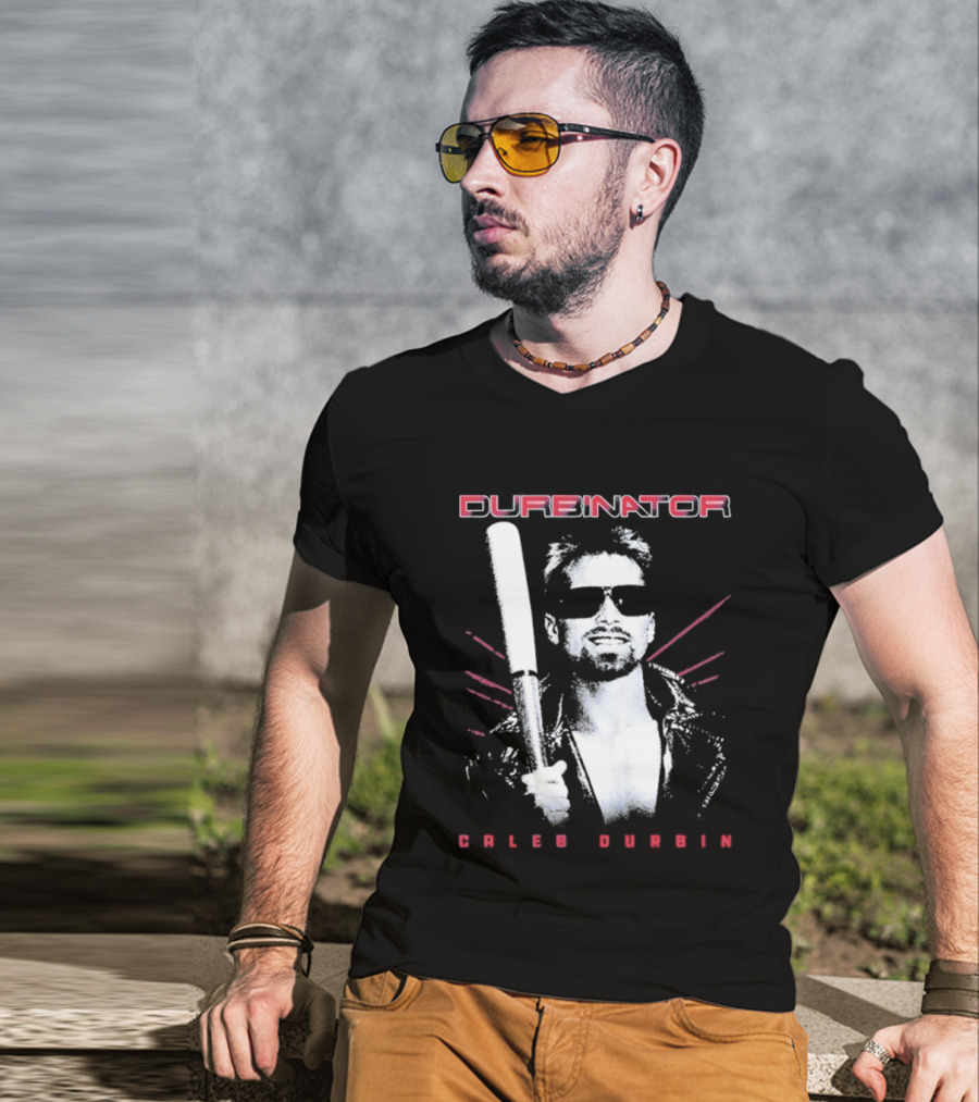 Durbinator Caleb Durbin Boston Red Sox Baseball Player With Bat T-Shirt