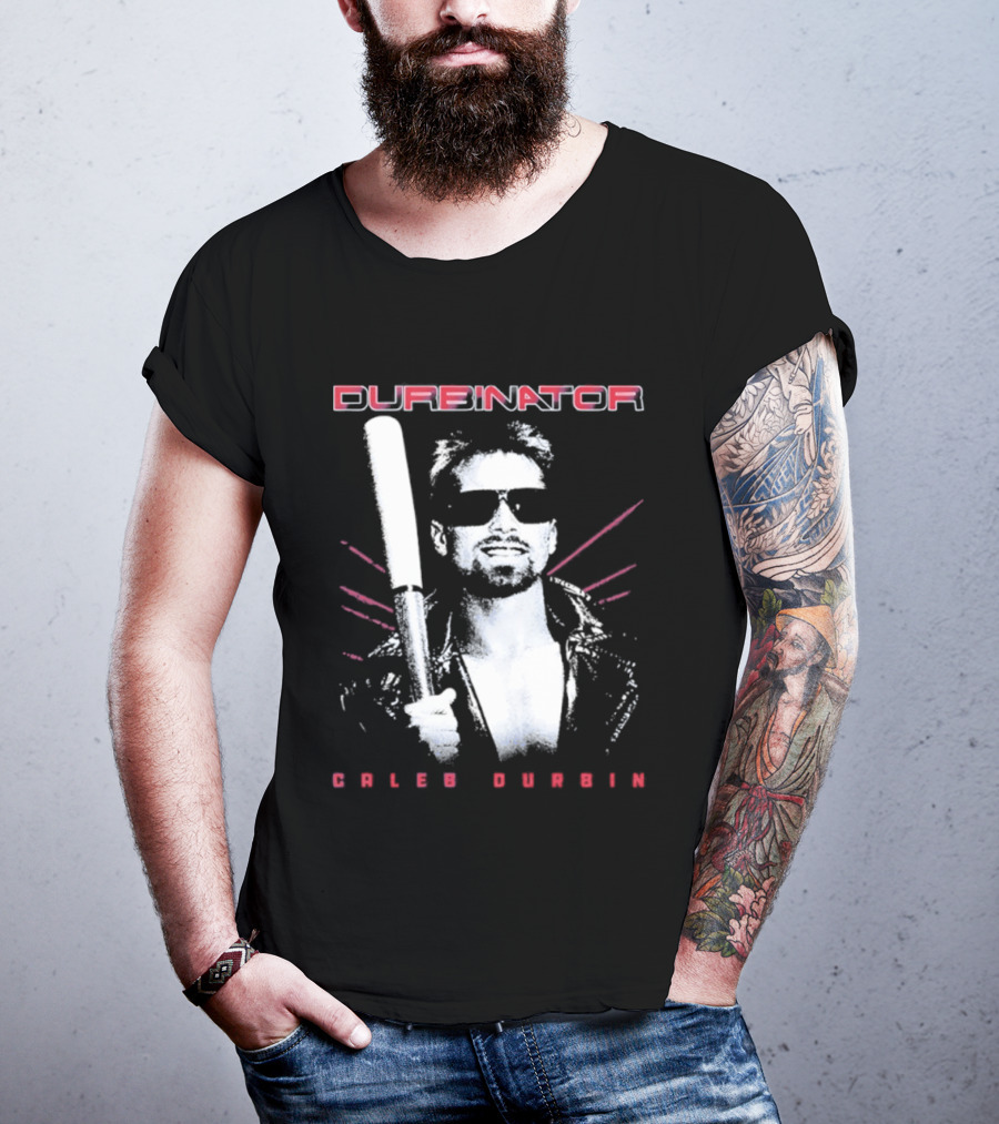 Durbinator Caleb Durbin Boston Red Sox Baseball Player With Bat T-Shirt