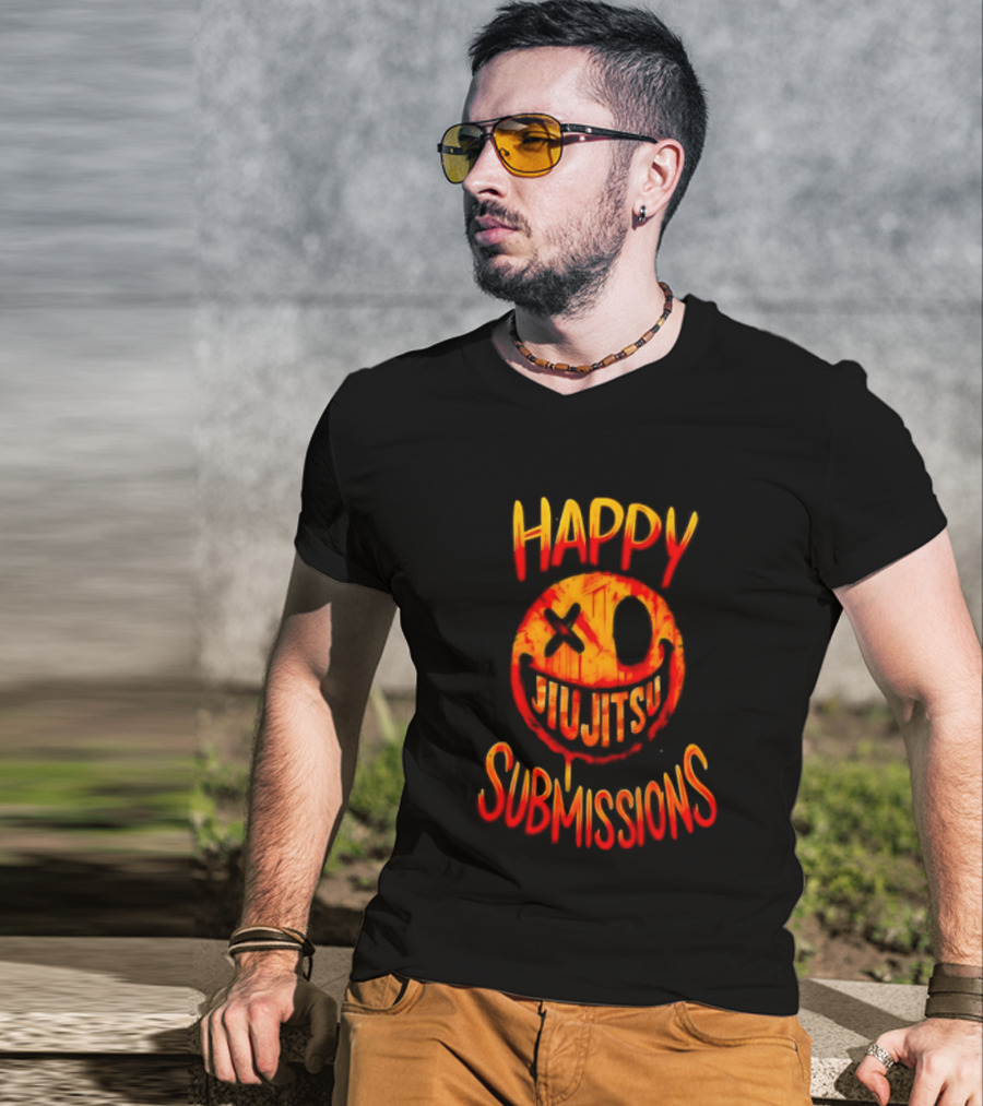 Happy Jiu Jitsu Submissions Playful Martial Arts Expression T-Shirt
