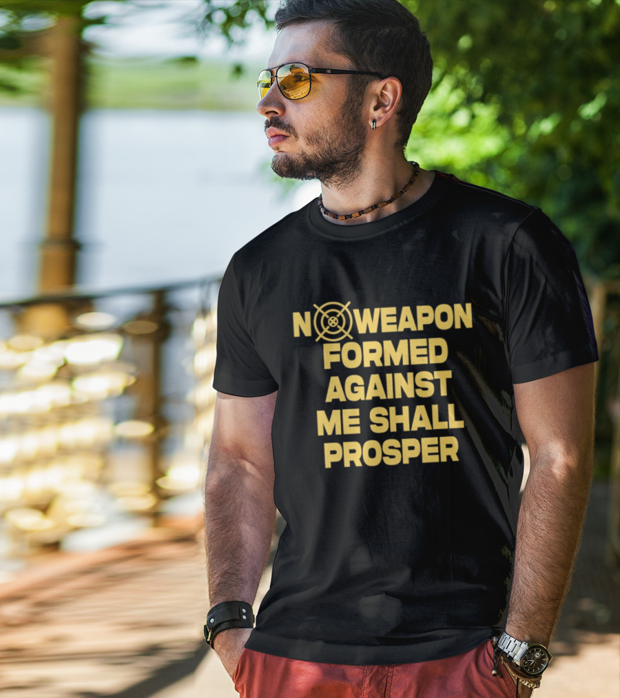 No Weapon Formed Against Me Shall Prosper Target Symbol Empowerment T-Shirt