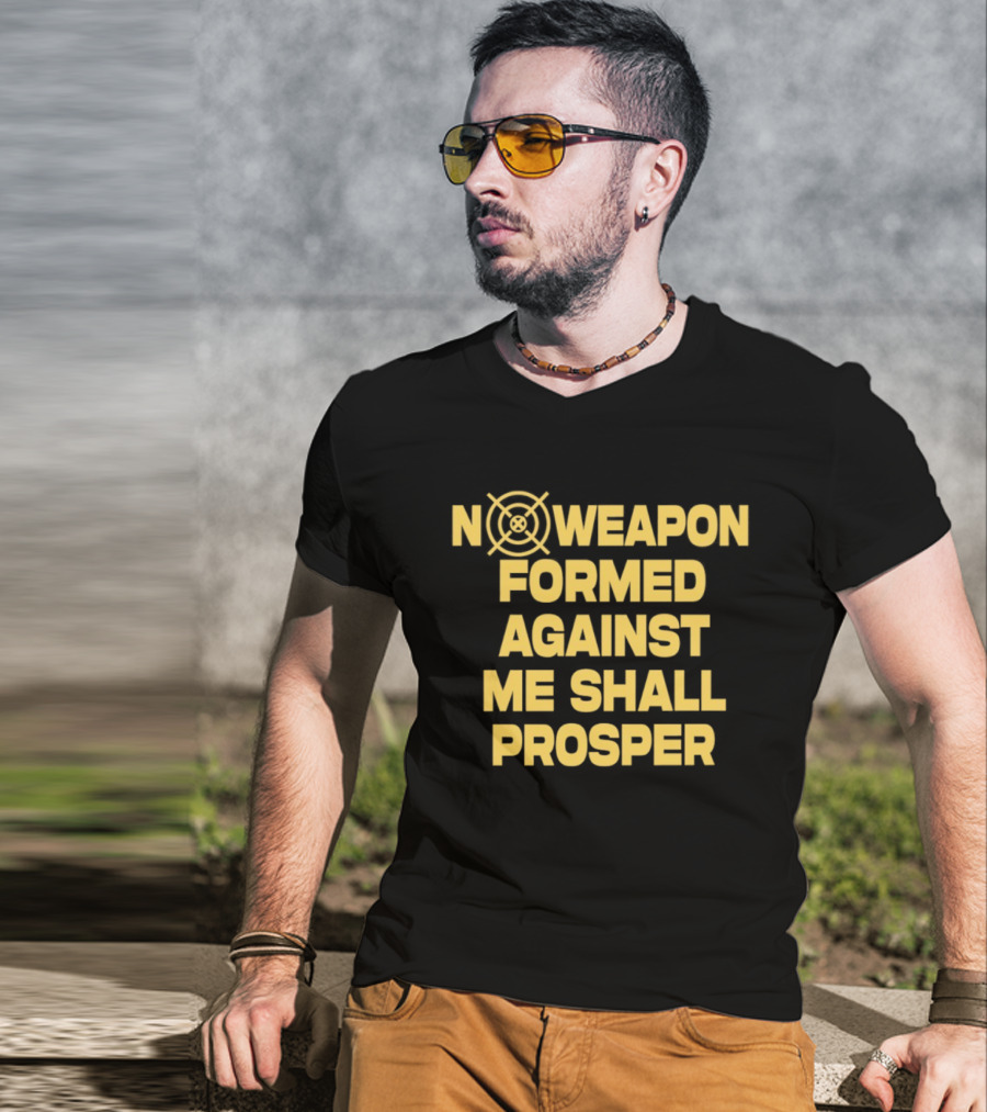 No Weapon Formed Against Me Shall Prosper Target Symbol Empowerment T-Shirt