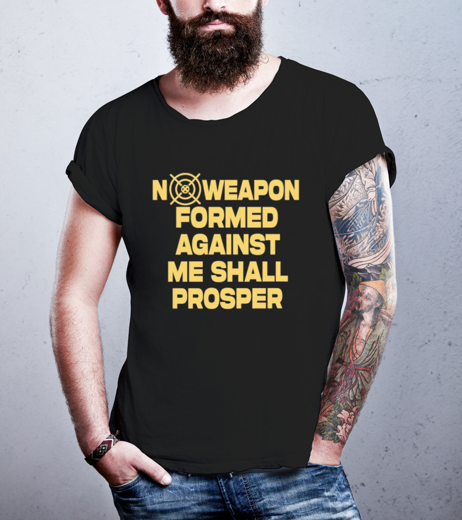 No Weapon Formed Against Me Shall Prosper Target Symbol Empowerment T-Shirt