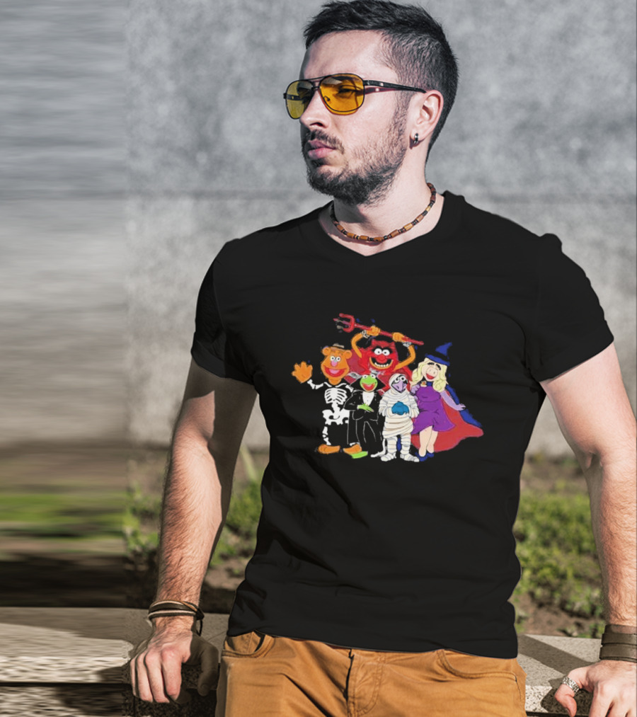 The Muppets Halloween Group Costumes Featuring Classic Characters T-Shirt