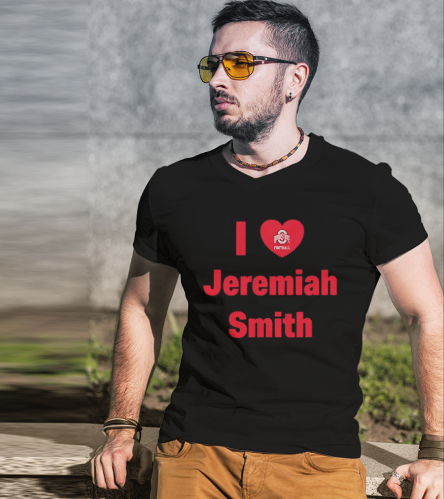 I Love Ohio State Football Jeremiah Smith Fan Support T-Shirt