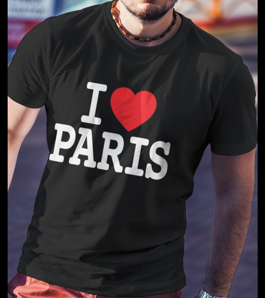 I Love Paris Sports T-Shirt