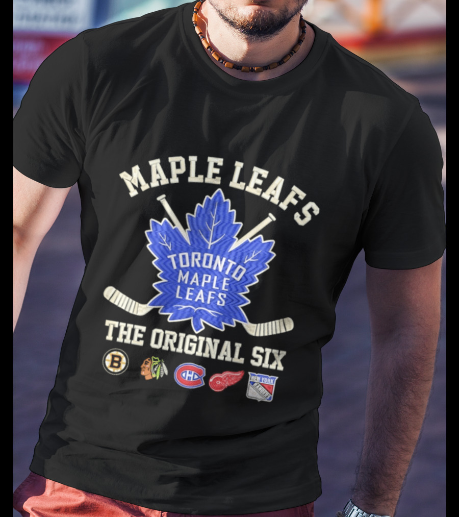 Toronto Maple Leafs The Original Six NHL Hockey Teams Logos T-Shirt