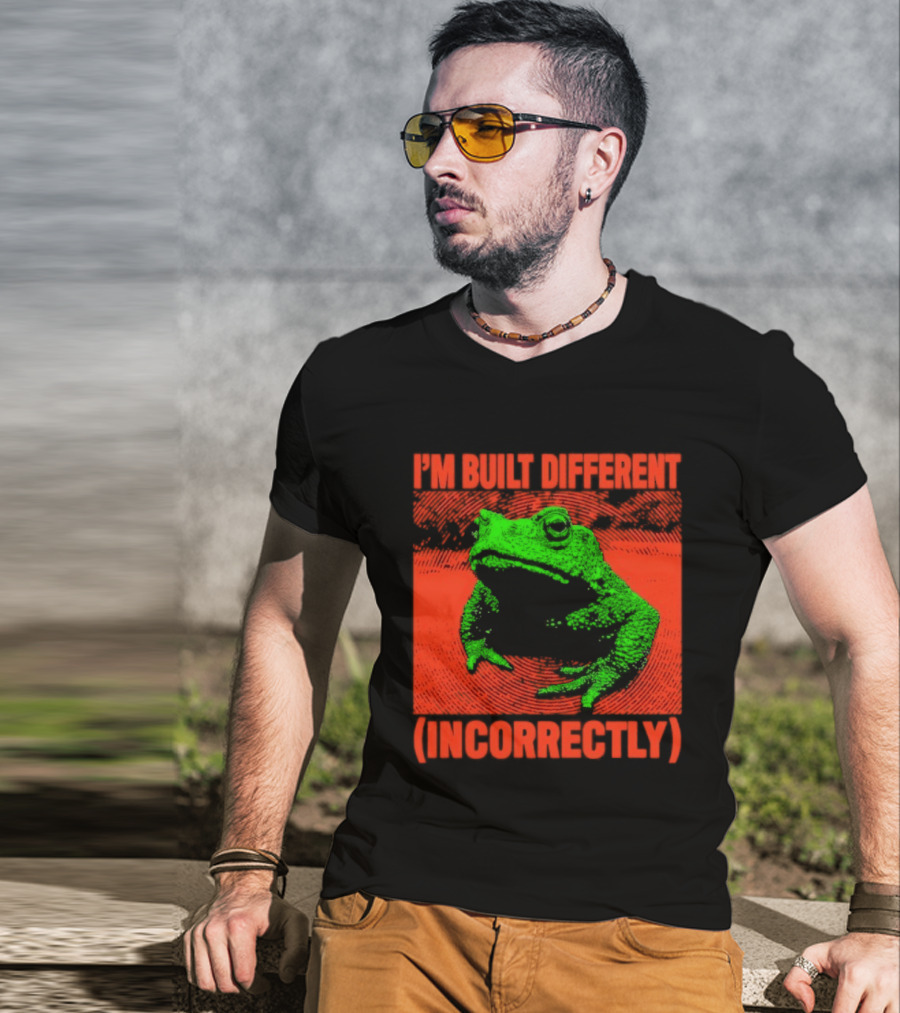 I'm Built Different Incorrectly Frog Bold Green T-Shirt