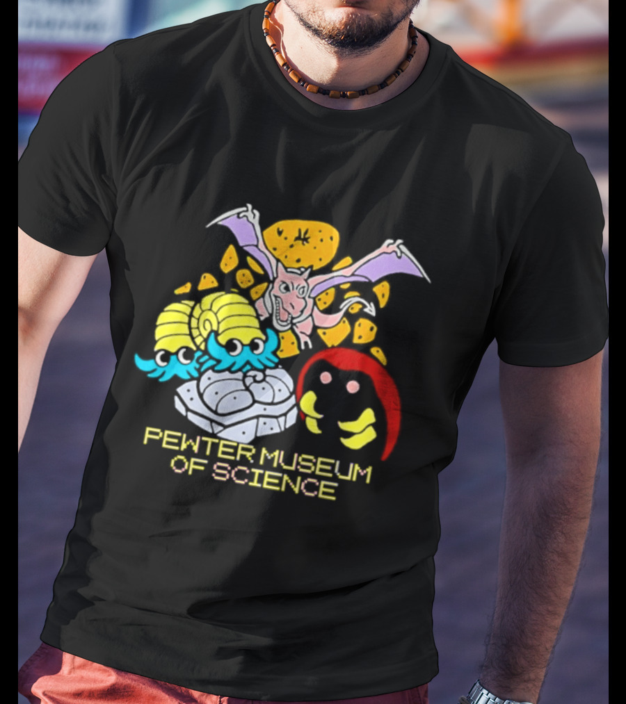 Pewter Museum Of Science Kabuto Omanyte Aerodactyl Fossils T-Shirt