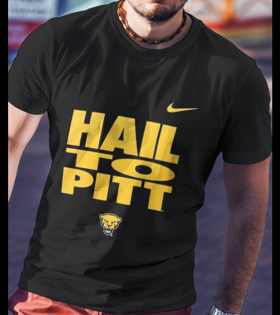 Pitt Panthers Hail To Pitt Nike Sportswear With Panther Head T-Shirt