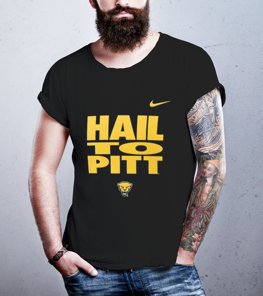 Pitt Panthers Hail To Pitt Nike Sportswear With Panther Head T-Shirt