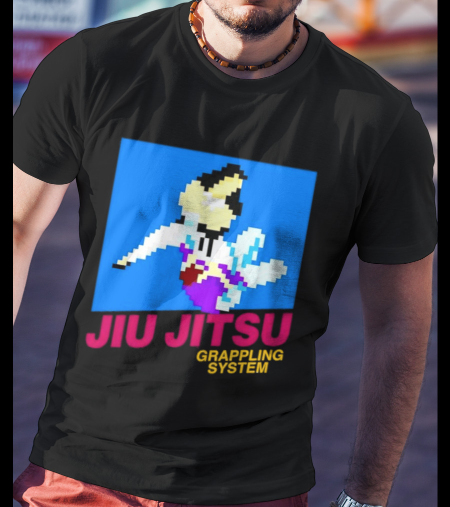 Jiu Jitsu Grappling System Retro Pixel Martial Arts BJJ T-Shirt