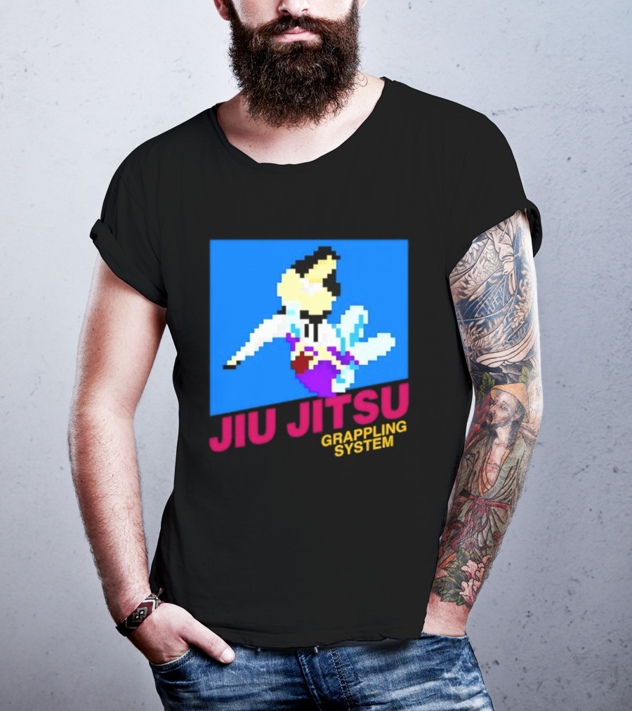 Jiu Jitsu Grappling System Retro Pixel Martial Arts BJJ T-Shirt