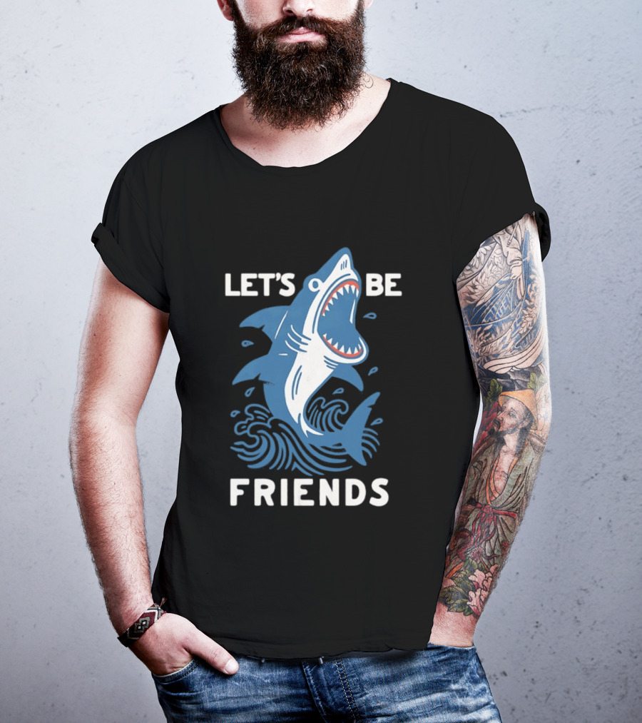 Let's Be Friends Shark Waves T-Shirt