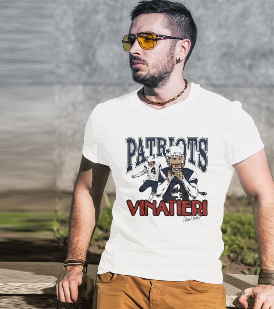 Patriots Vinatieri Adam New England Football T-Shirt