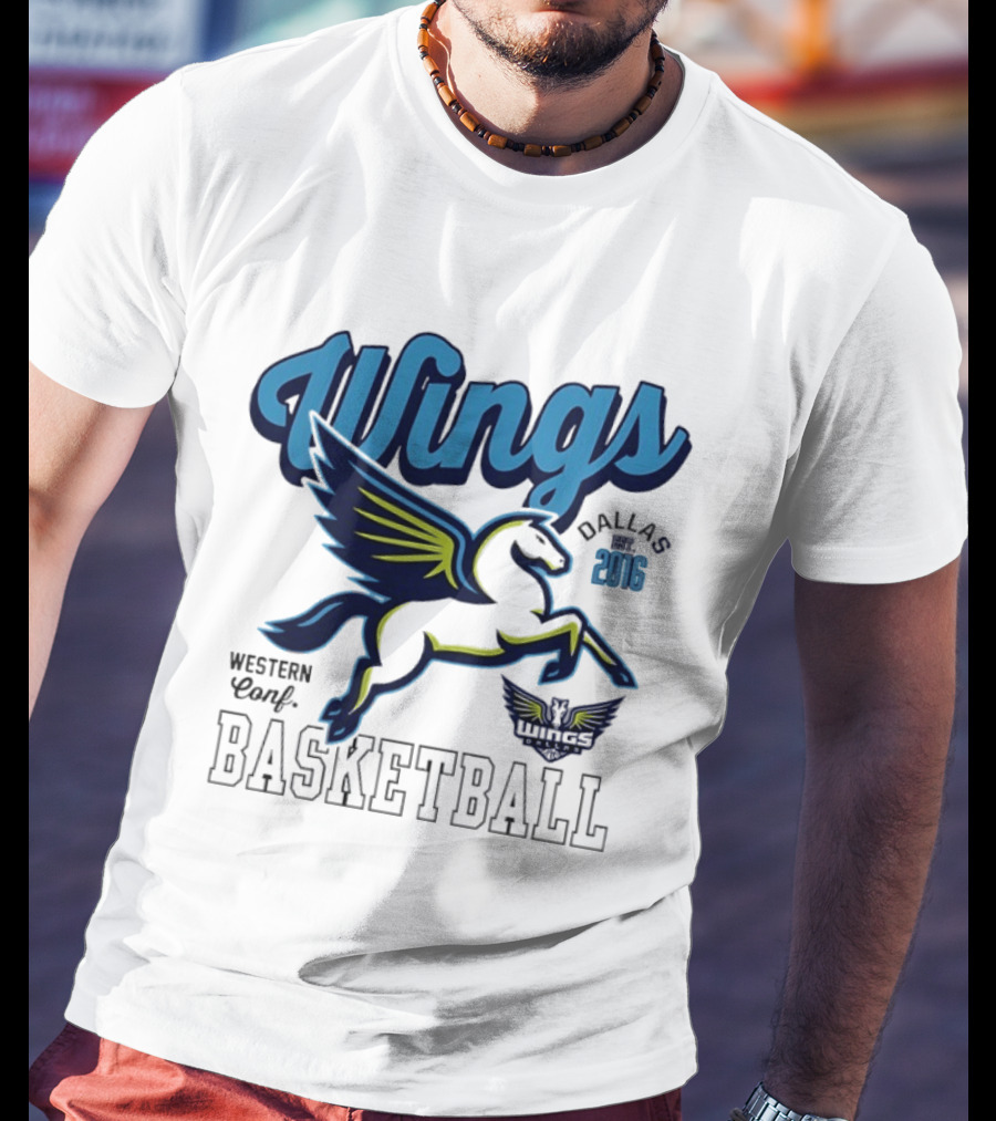 Wings Dallas 2016 Western Conf Basketball Mitchell And Ness T-Shirt