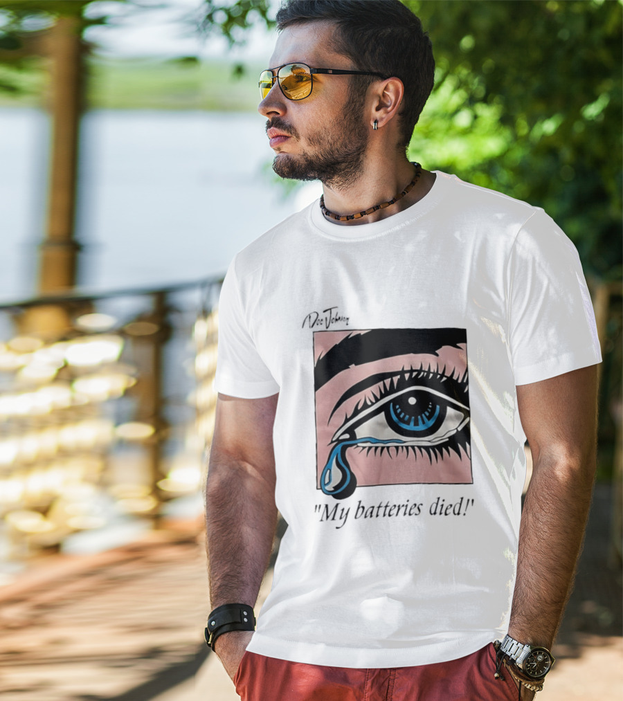 Doc Johnson My Batteries Died Tearful Eye T-Shirt