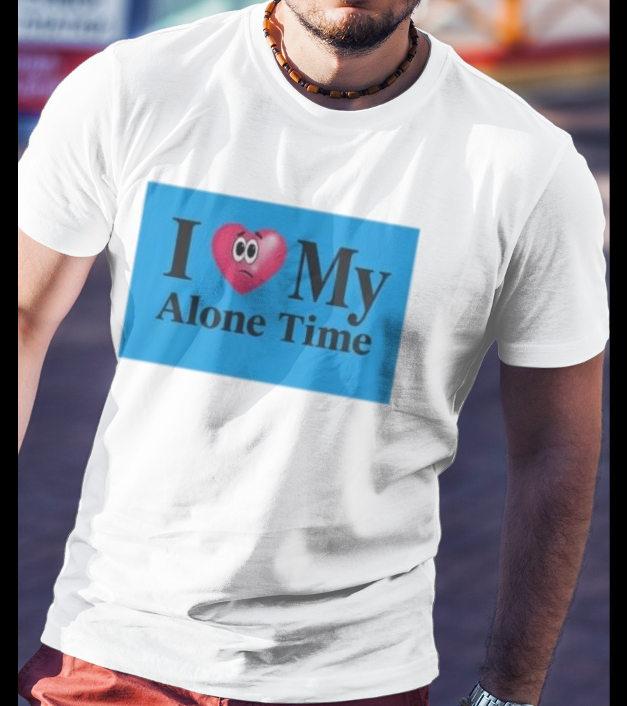 I Heart My Alone Time With Pink Heart Eyes T-Shirt