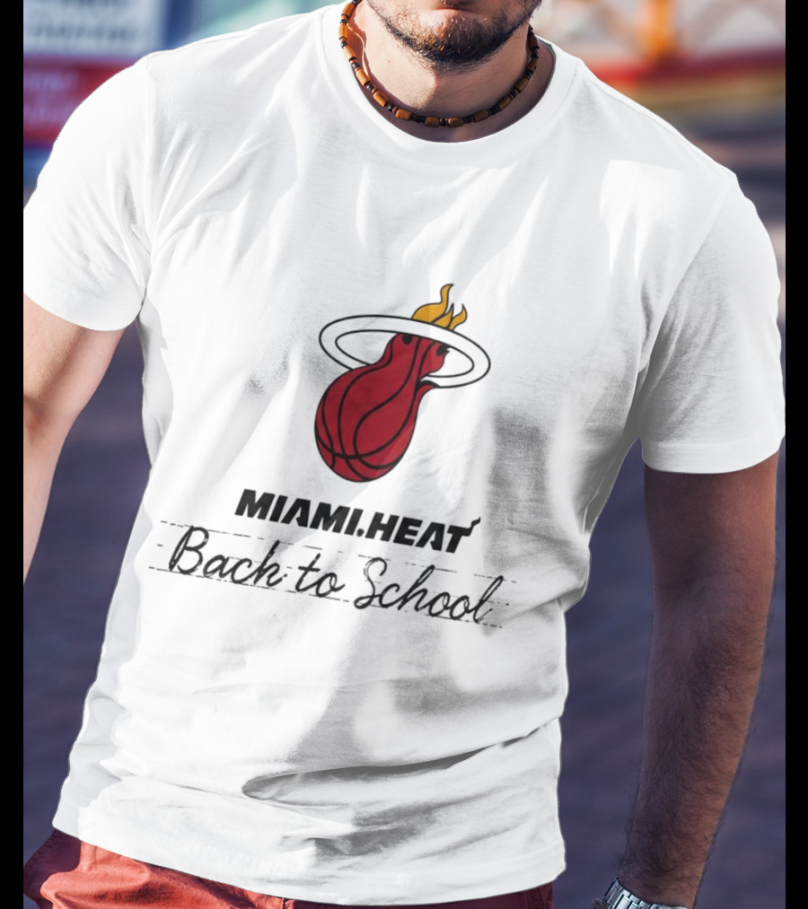 Miami Heat Back To School Basketball Flame T-Shirt