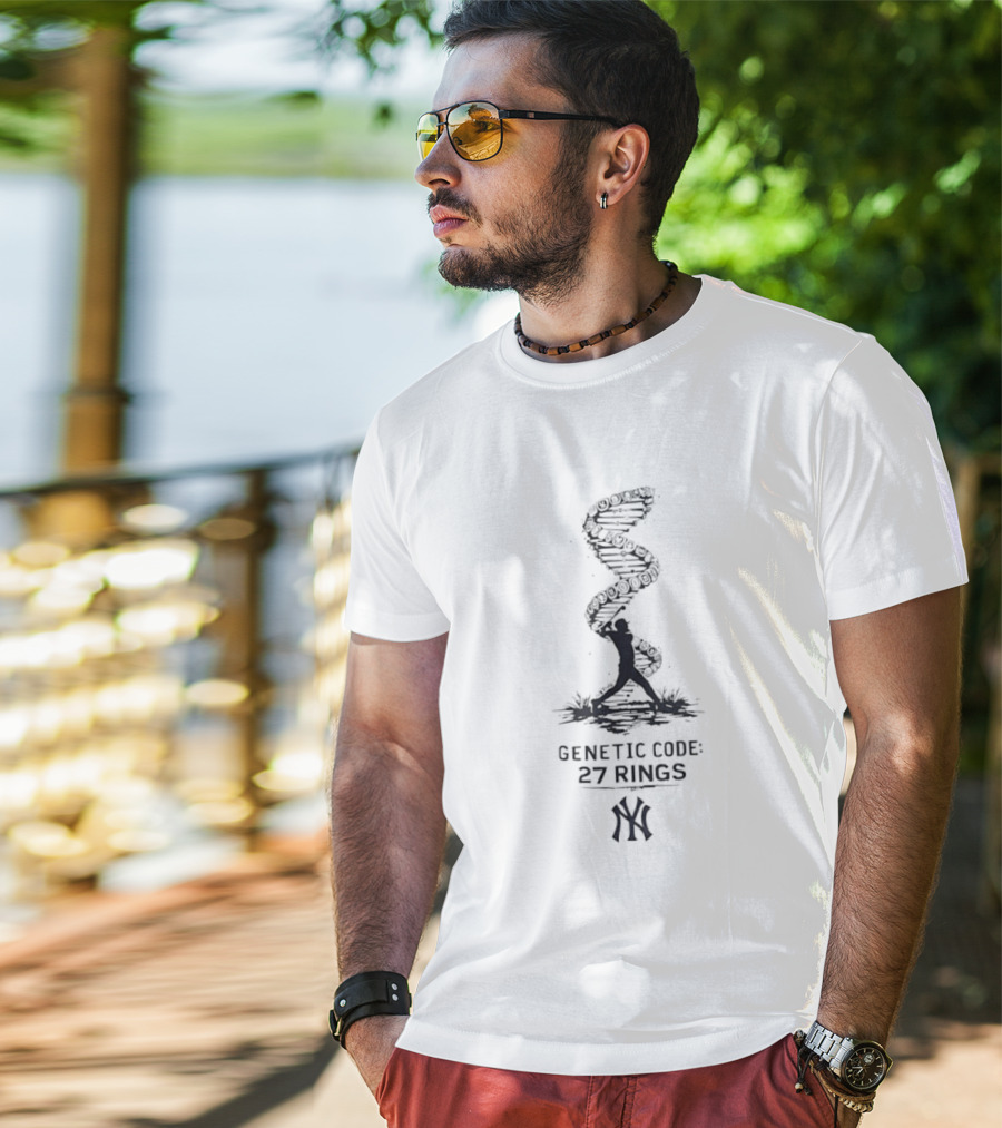 New York Yankees DNA Genetic Code 27 Rings Yankee T-Shirt