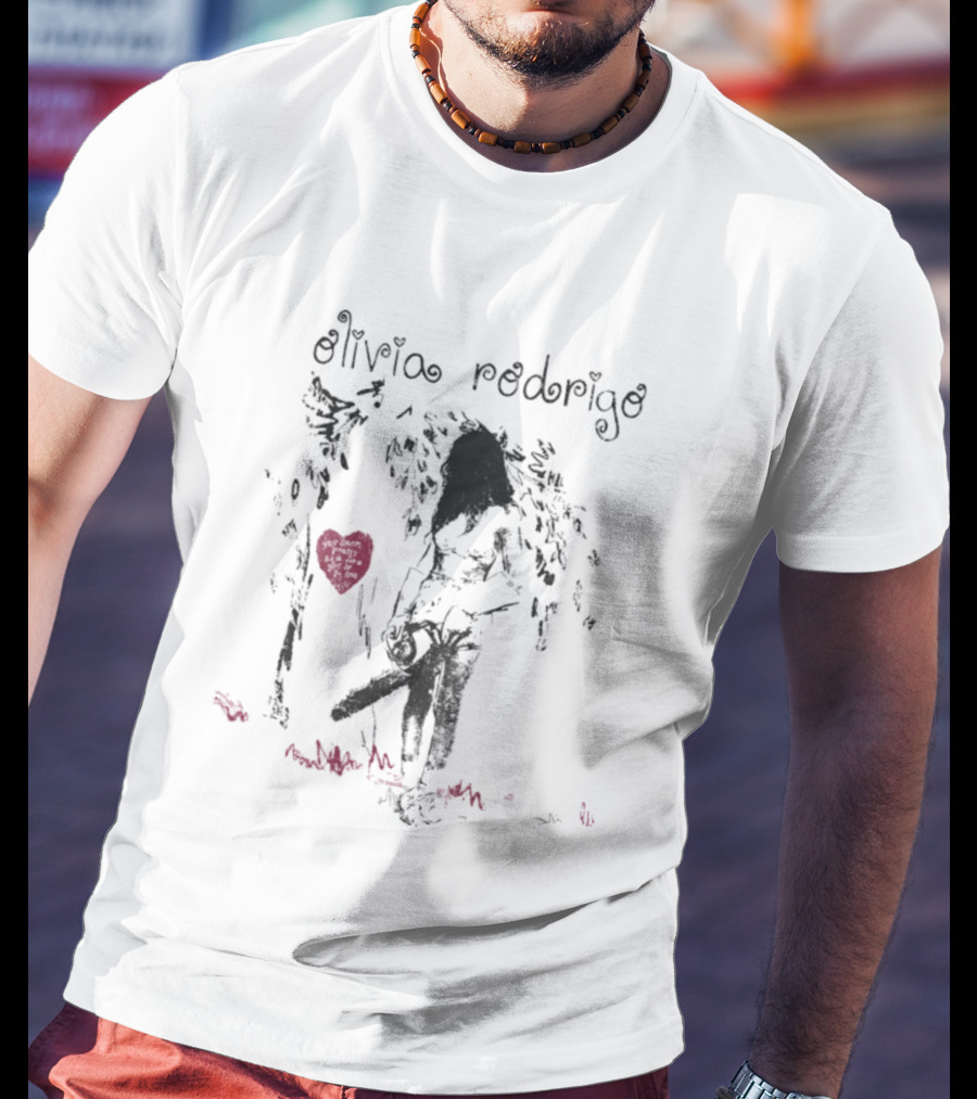 Olivia Rodrigo Chainsaw Art With Heart T-Shirt
