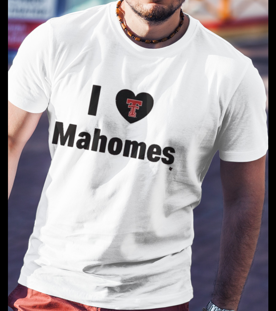 I Love Texas Tech Mahomes Football T-Shirt
