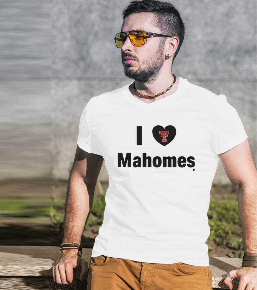 I Love Texas Tech Mahomes Football T-Shirt