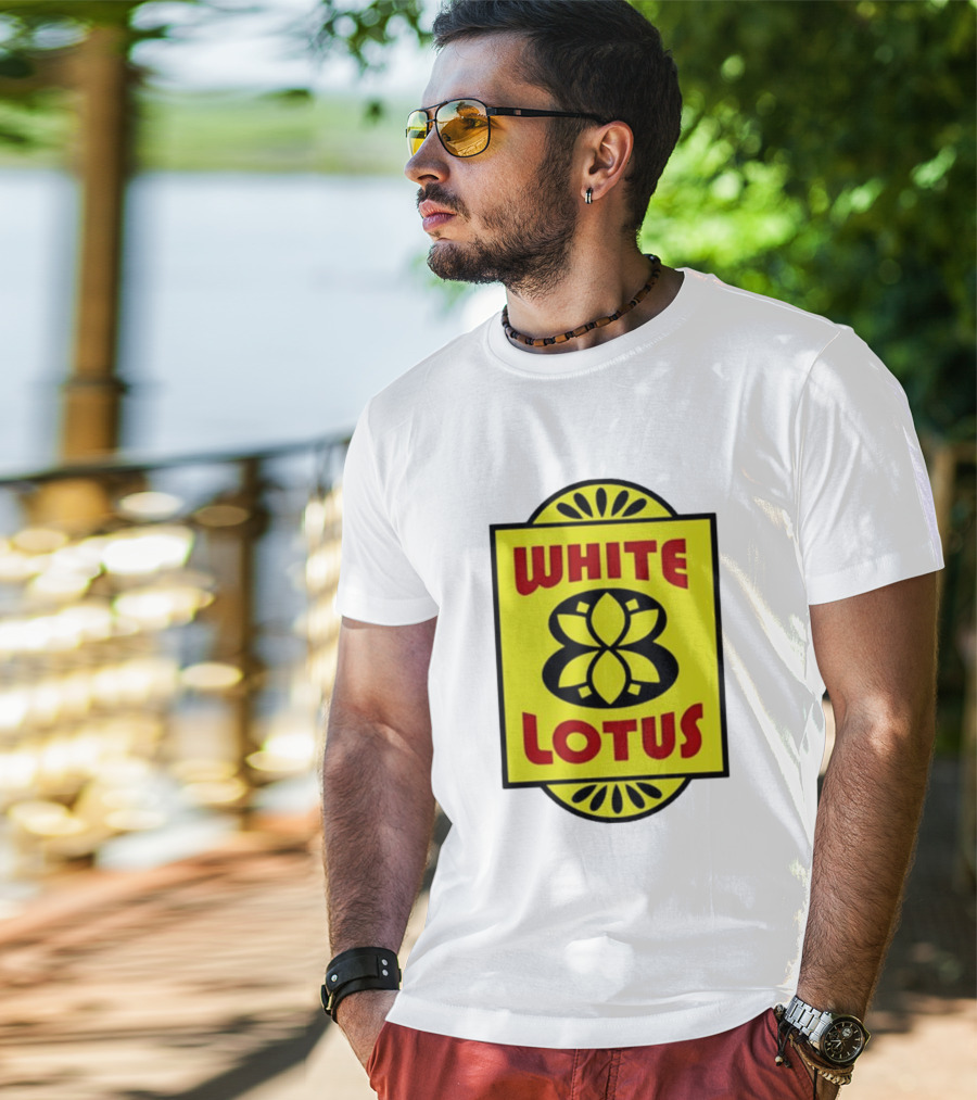White Lotus Retro Motel Sign T-Shirt