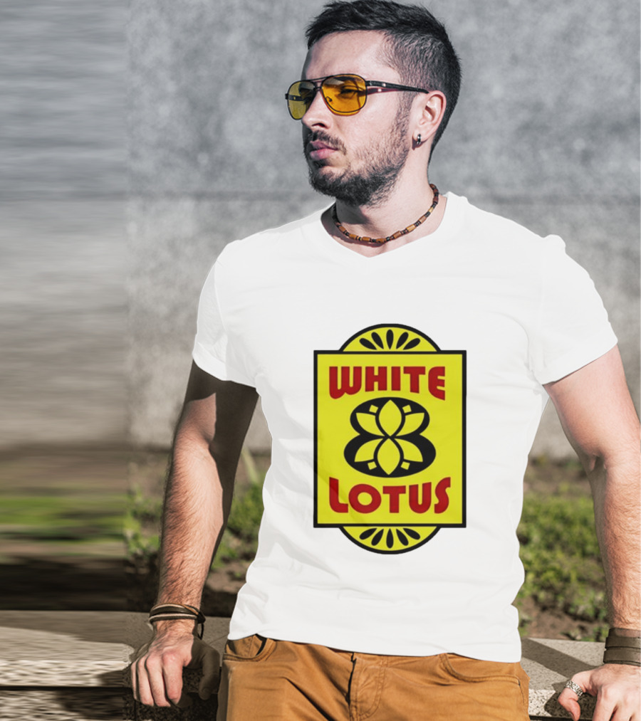 White Lotus Retro Motel Sign T-Shirt