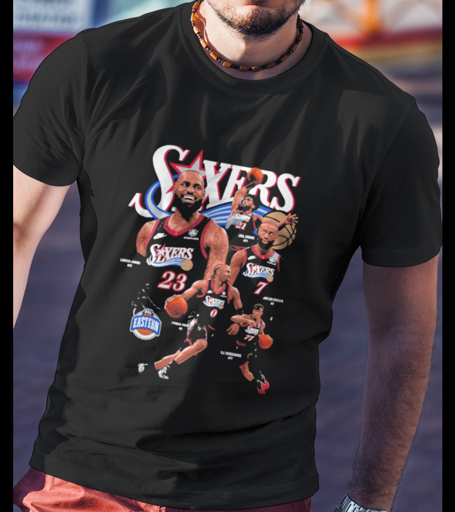 76ers Basketball Lebron James Jaylen Brown Eastern Conference T-Shirt