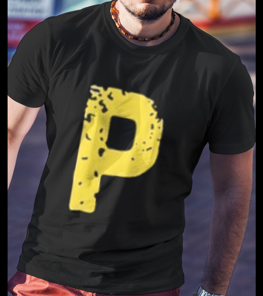 2026 Pirates IUP Night Yellow Pirate Letter P T-Shirt