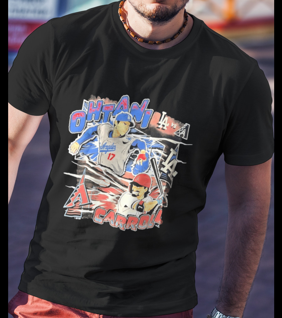Ohtani Vs Carroll Anime Comic LA Vs Arizona T-Shirt