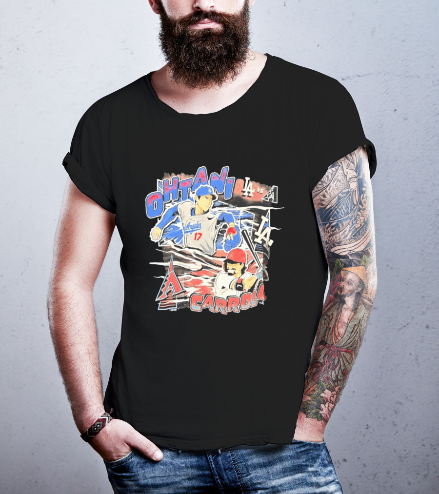 Ohtani Vs Carroll Anime Comic LA Vs Arizona T-Shirt