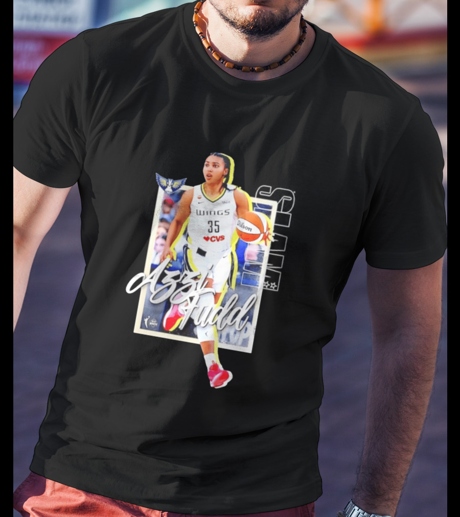Azzi Fudd Dallas Wings Basketball Slam 262 CVS Wilson T-Shirt