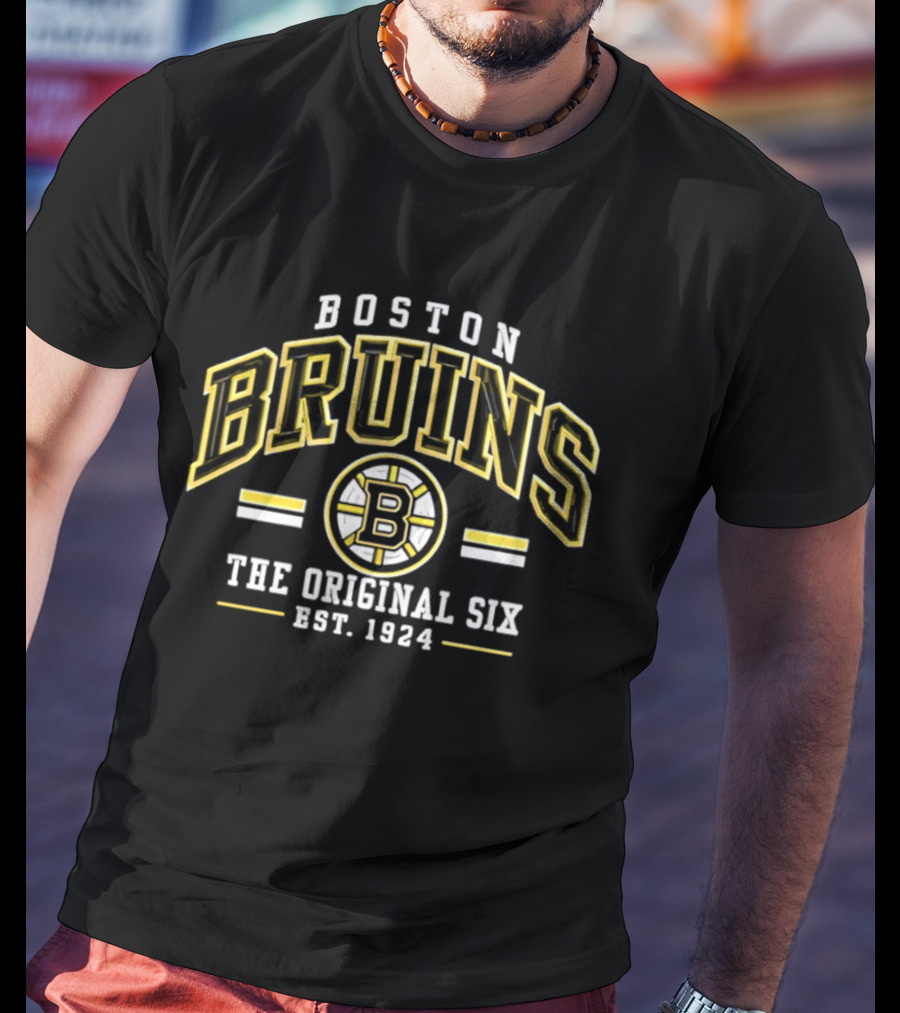 Boston Bruins The Original Six Est 1924 Vintage Style Classic Team T-Shirt