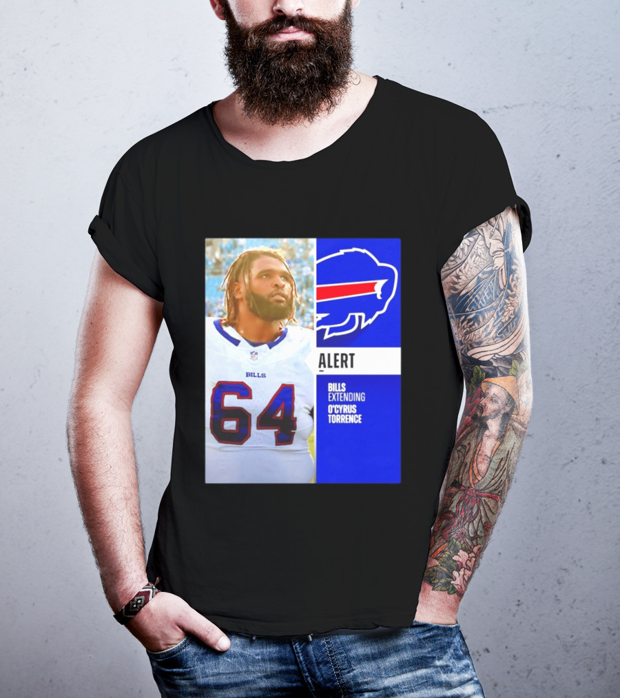 Buffalo Bills Alert Extending O'Cyrus Torrence Number 64 T-Shirt