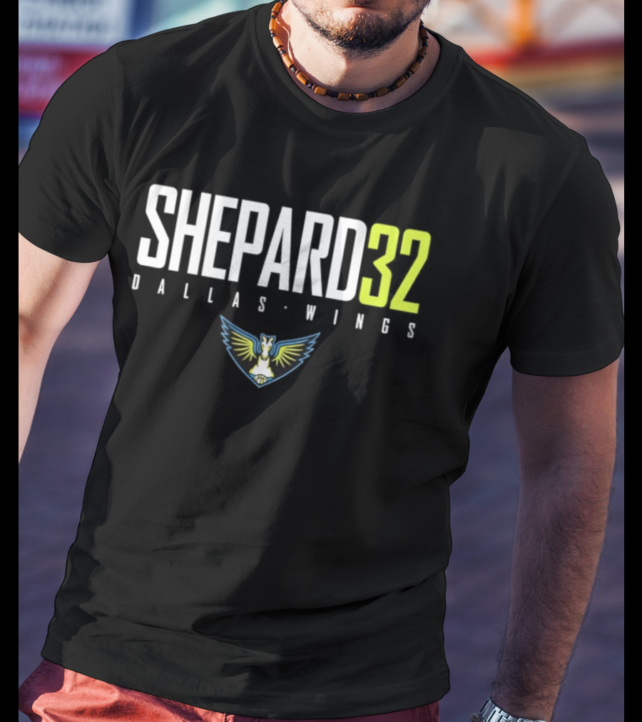 Shepard 32 Dallas Wings WNBA Logo 2026 T-Shirt