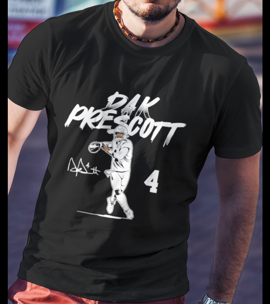 Dak Prescott 4 Dallas Cowboys 2026 Star Pose T-Shirt