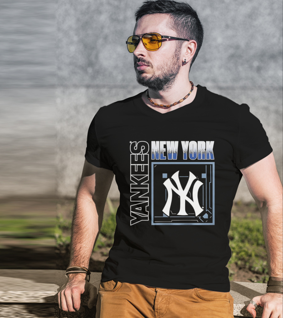 Men's New York Yankees George Lombard Jr. Black Homefield Pop Yankees T-Shirt