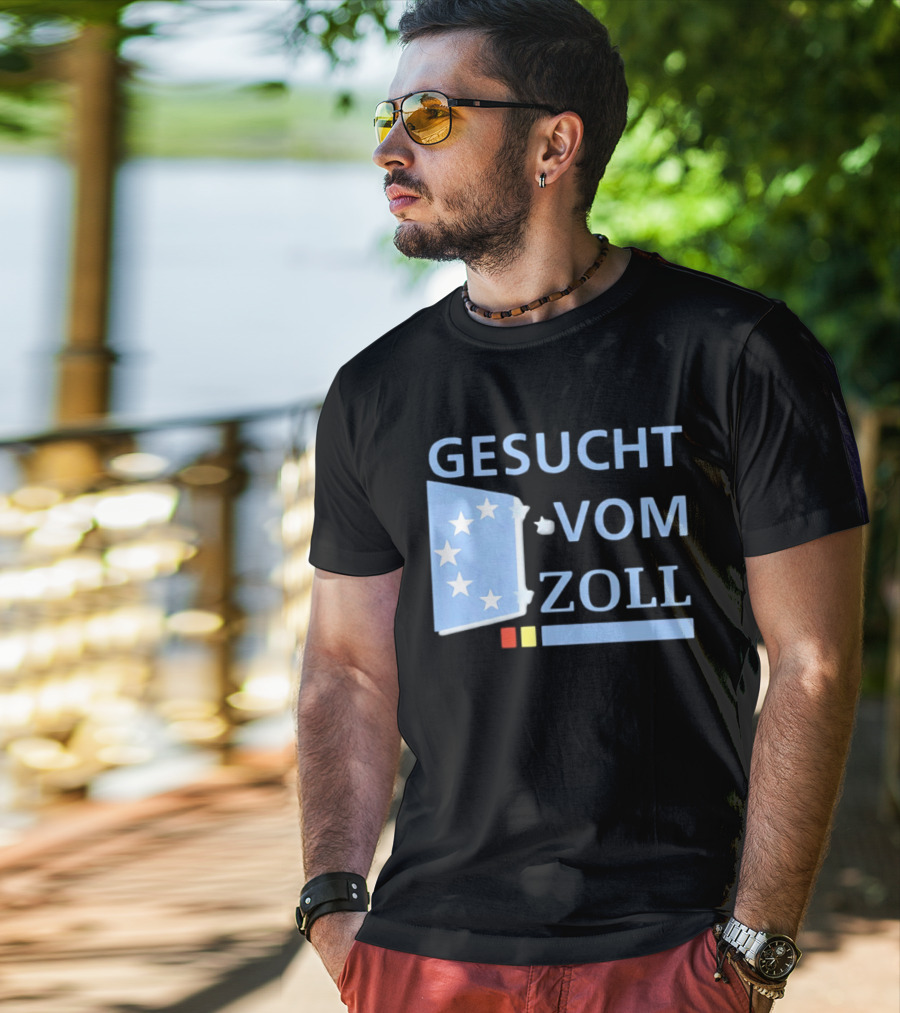 Gesucht Vom Zoll Sterne EU Symbol Farben Banner T-Shirt