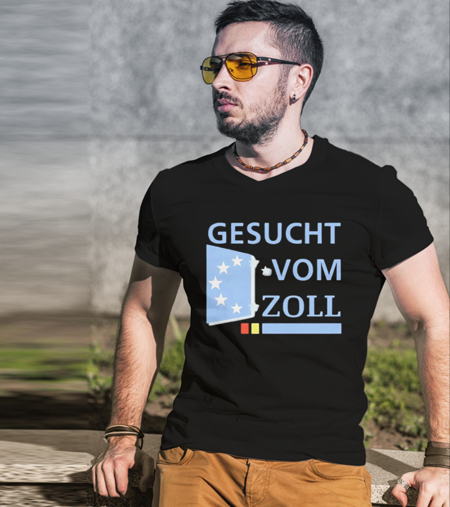 Gesucht Vom Zoll Sterne EU Symbol Farben Banner T-Shirt
