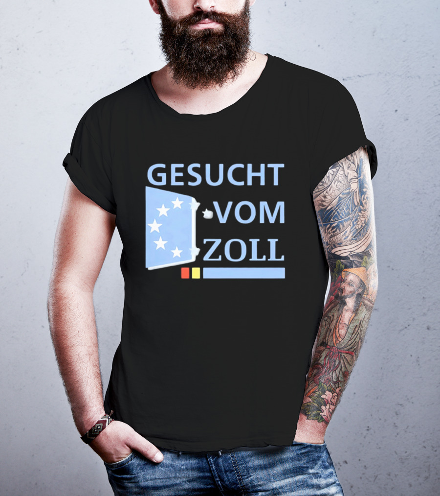 Gesucht Vom Zoll Sterne EU Symbol Farben Banner T-Shirt