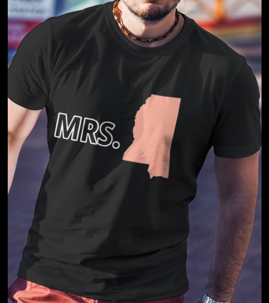 Mrs Mississippi State Map T-Shirt