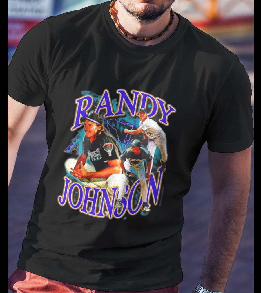 Randy Johnson Arizona Diamondbacks Legendary Pitching Action T-Shirt