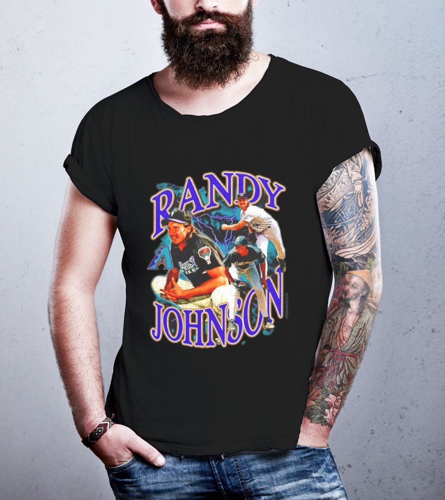 Randy Johnson Arizona Diamondbacks Legendary Pitching Action T-Shirt