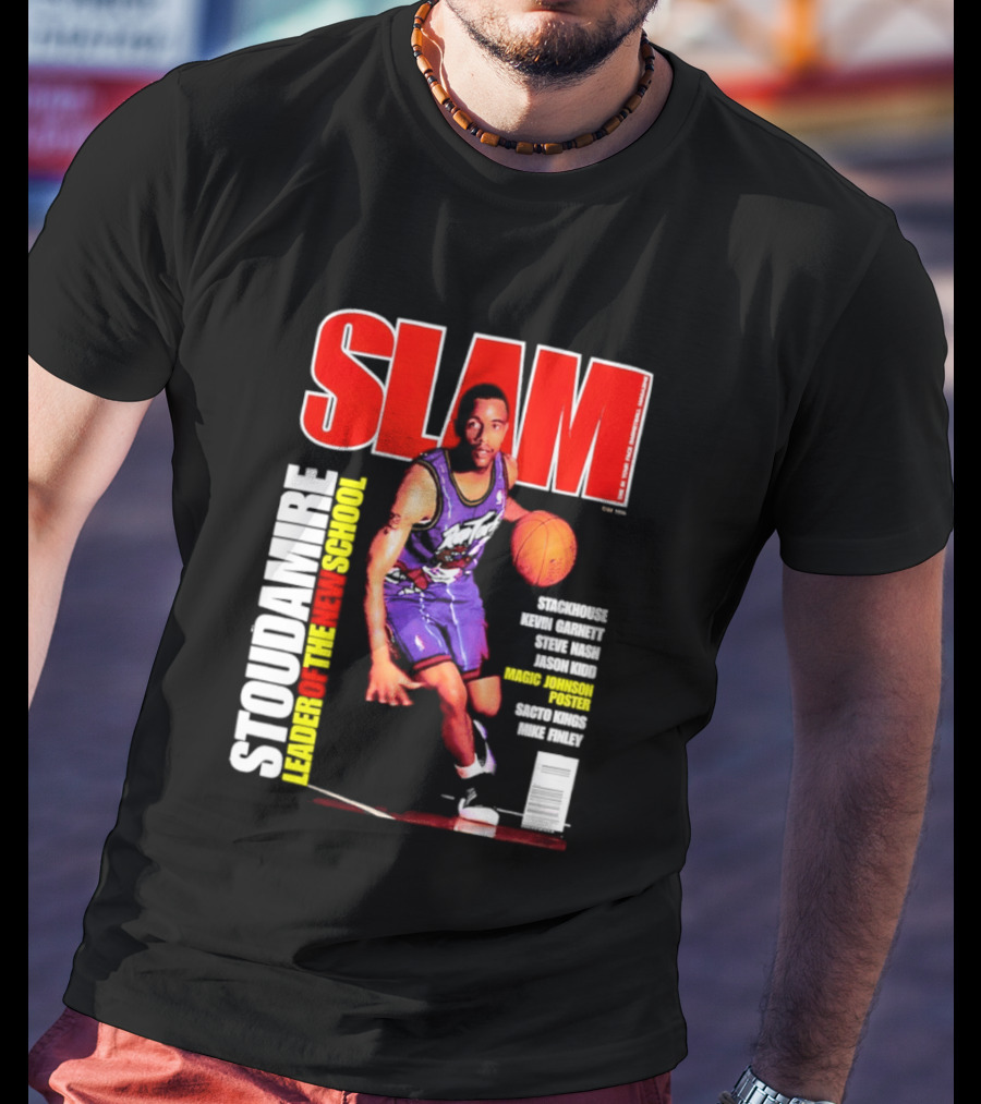 Slam Magazine May 1996 Stoudamire Leader Of The New School Raptors Championship Roster Fan Event T-Shirt