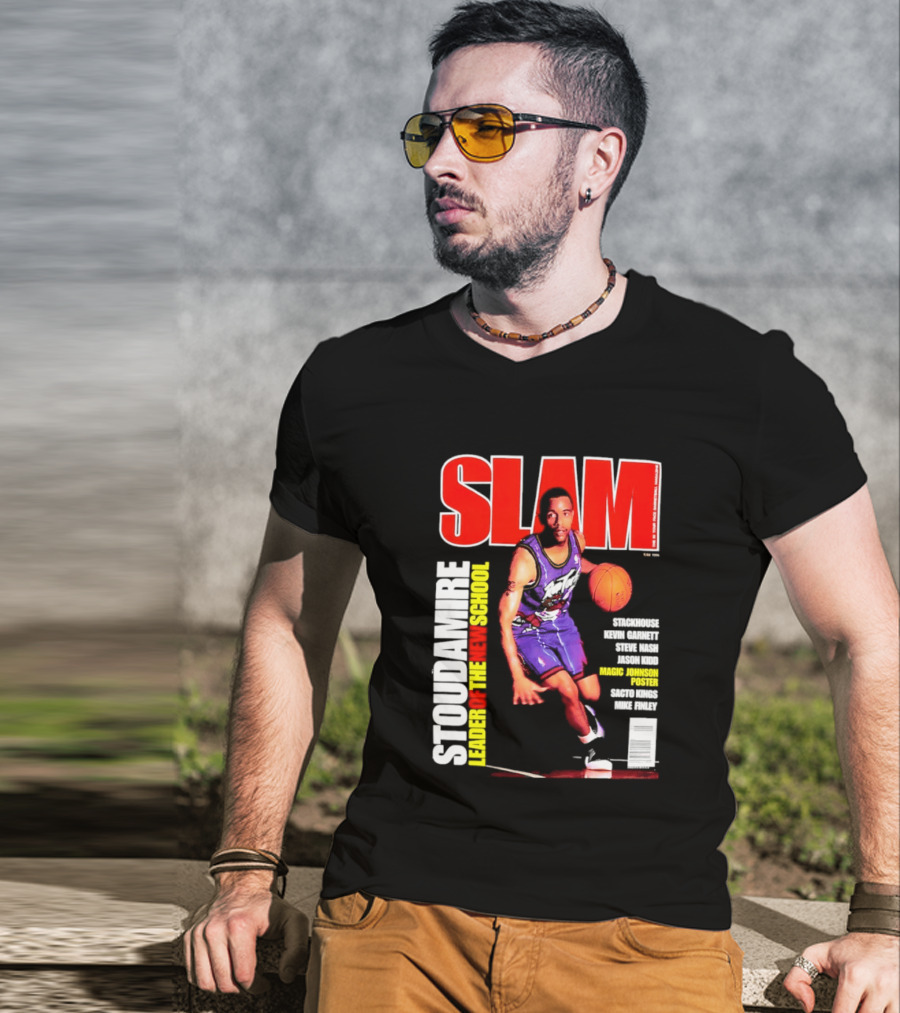 Slam Magazine May 1996 Stoudamire Leader Of The New School Raptors Championship Roster Fan Event T-Shirt