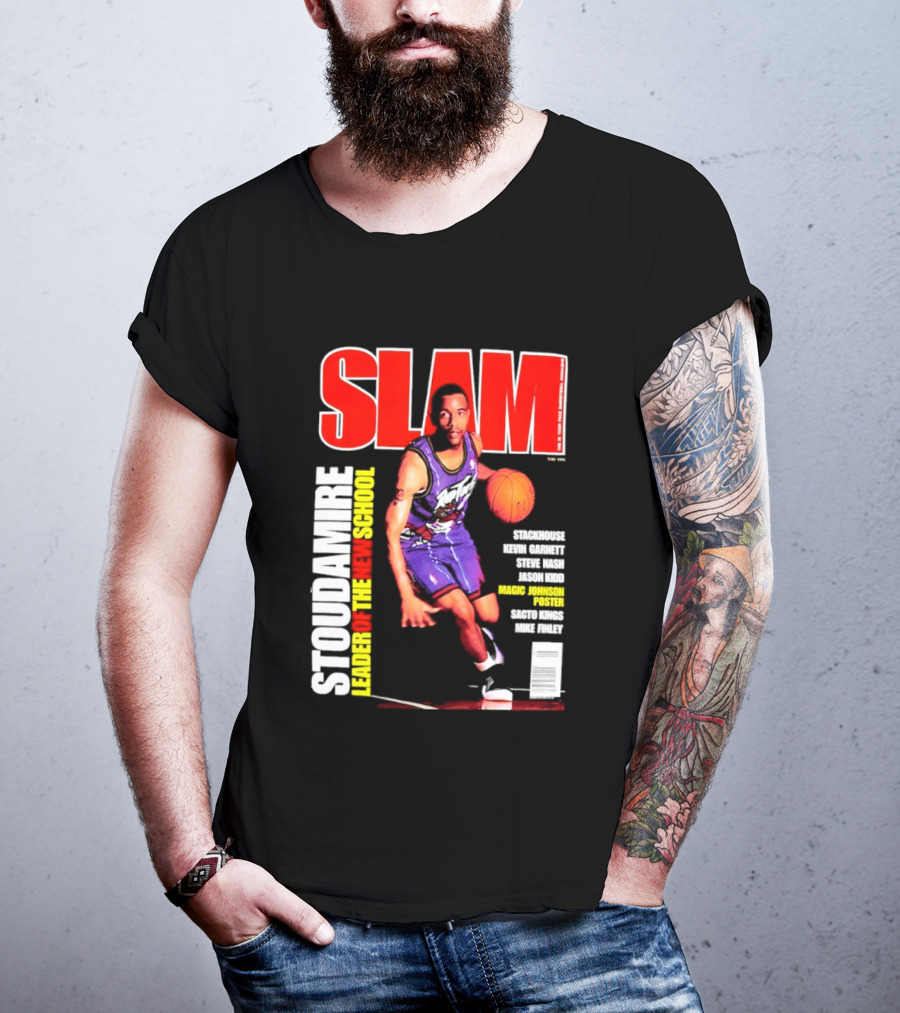 Slam Magazine May 1996 Stoudamire Leader Of The New School Raptors Championship Roster Fan Event T-Shirt